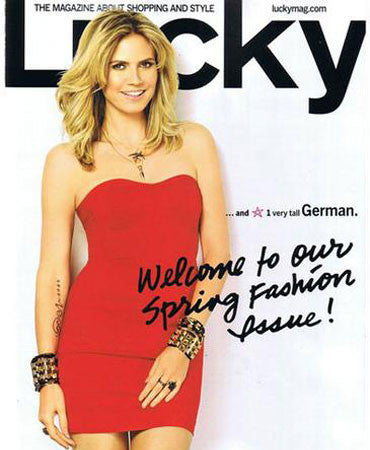 2.1.2011 Jessica Winzelberg Jewelry on Lucky Magazine Cover March 2011
