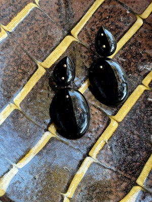 Mobile Earrings Onyx Large