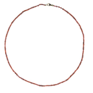 Moody Micro Necklace - Red Garnet