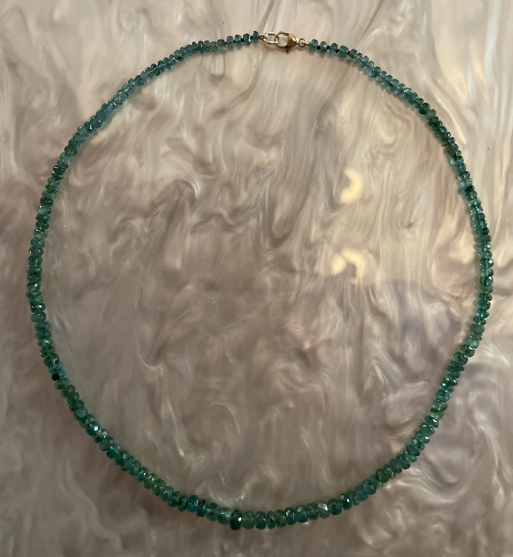 Mini Emerald Necklace - Dark