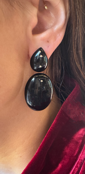 Mobile Earrings Onyx Large