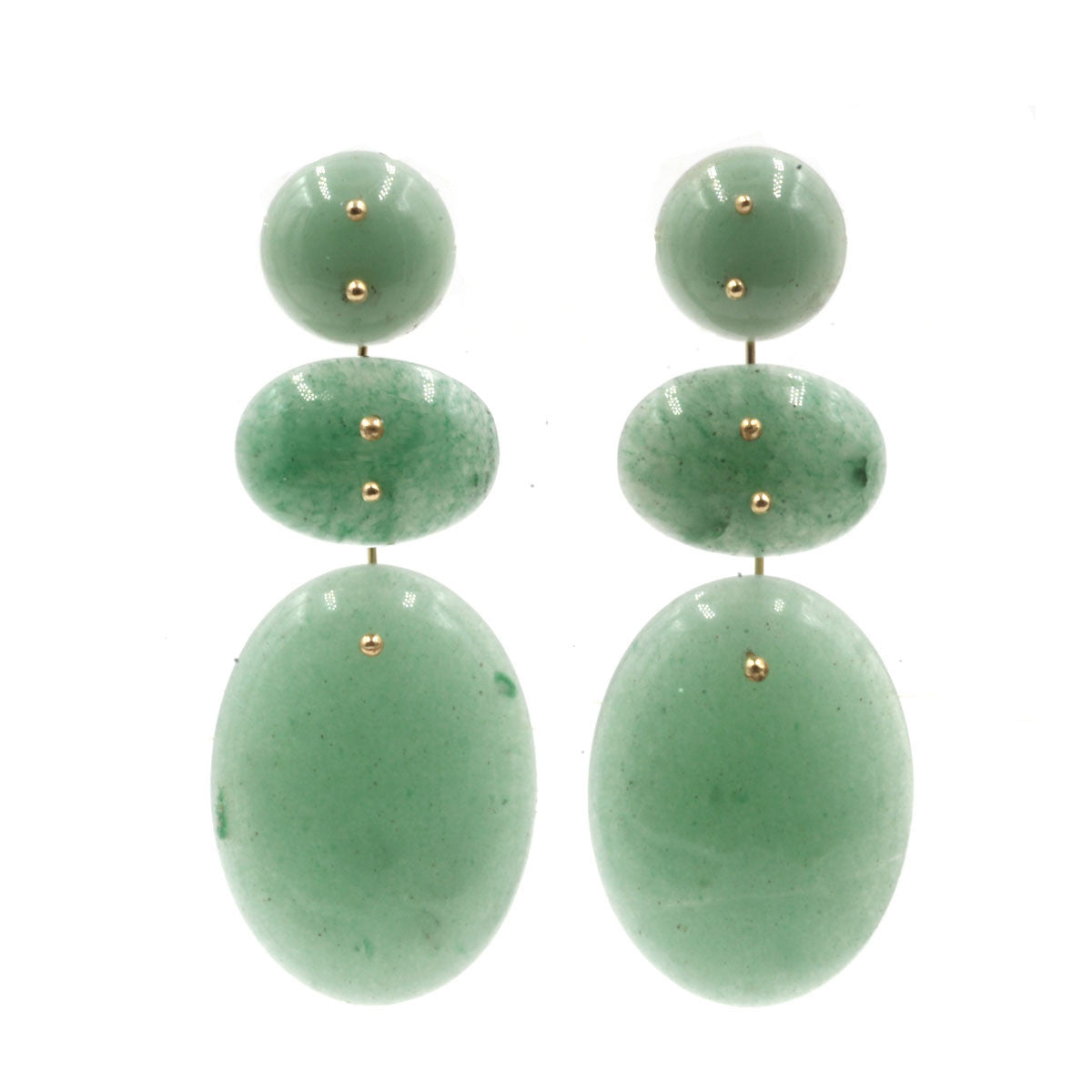 Mobile Earrings Triple Aventurine
