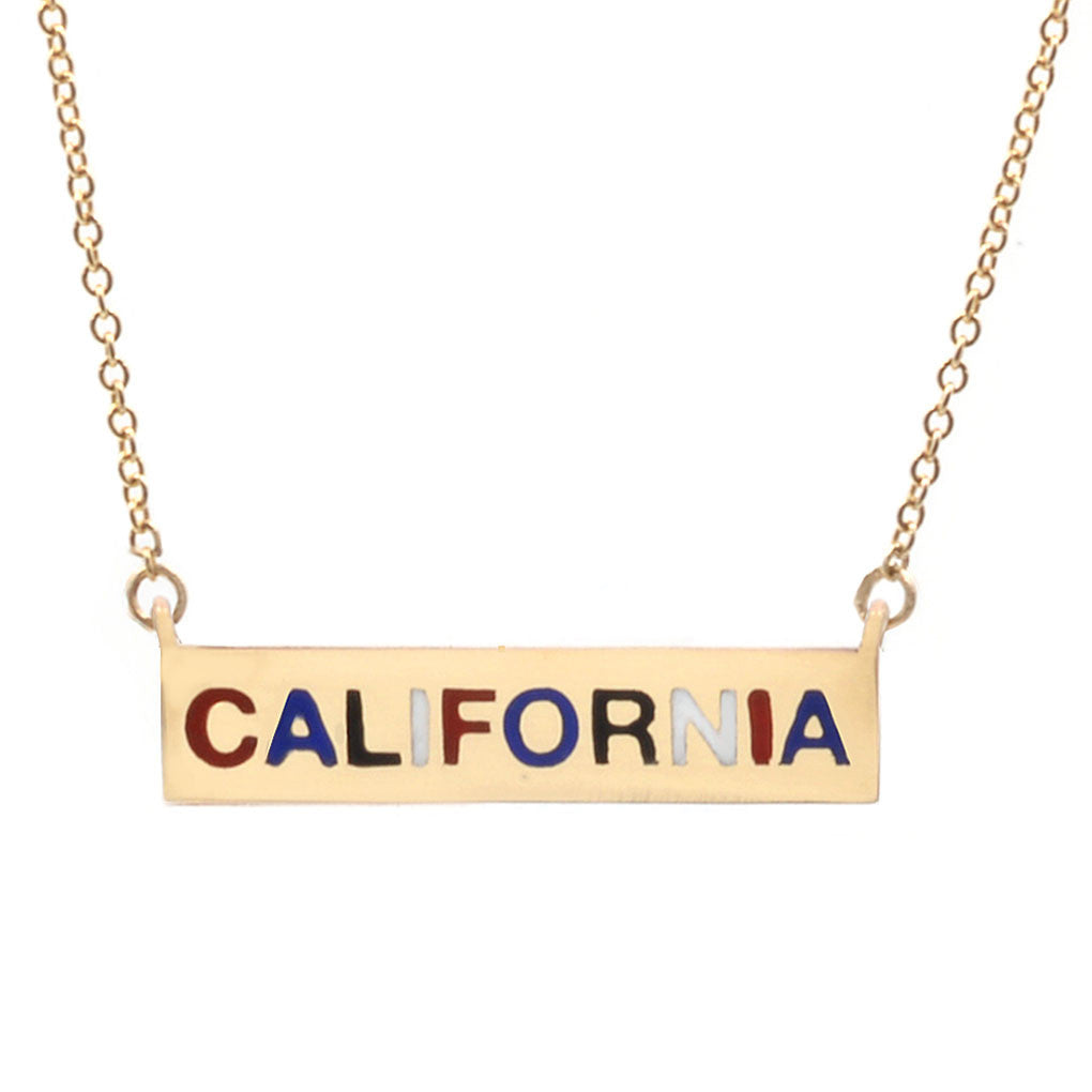 Enamel California Necklace