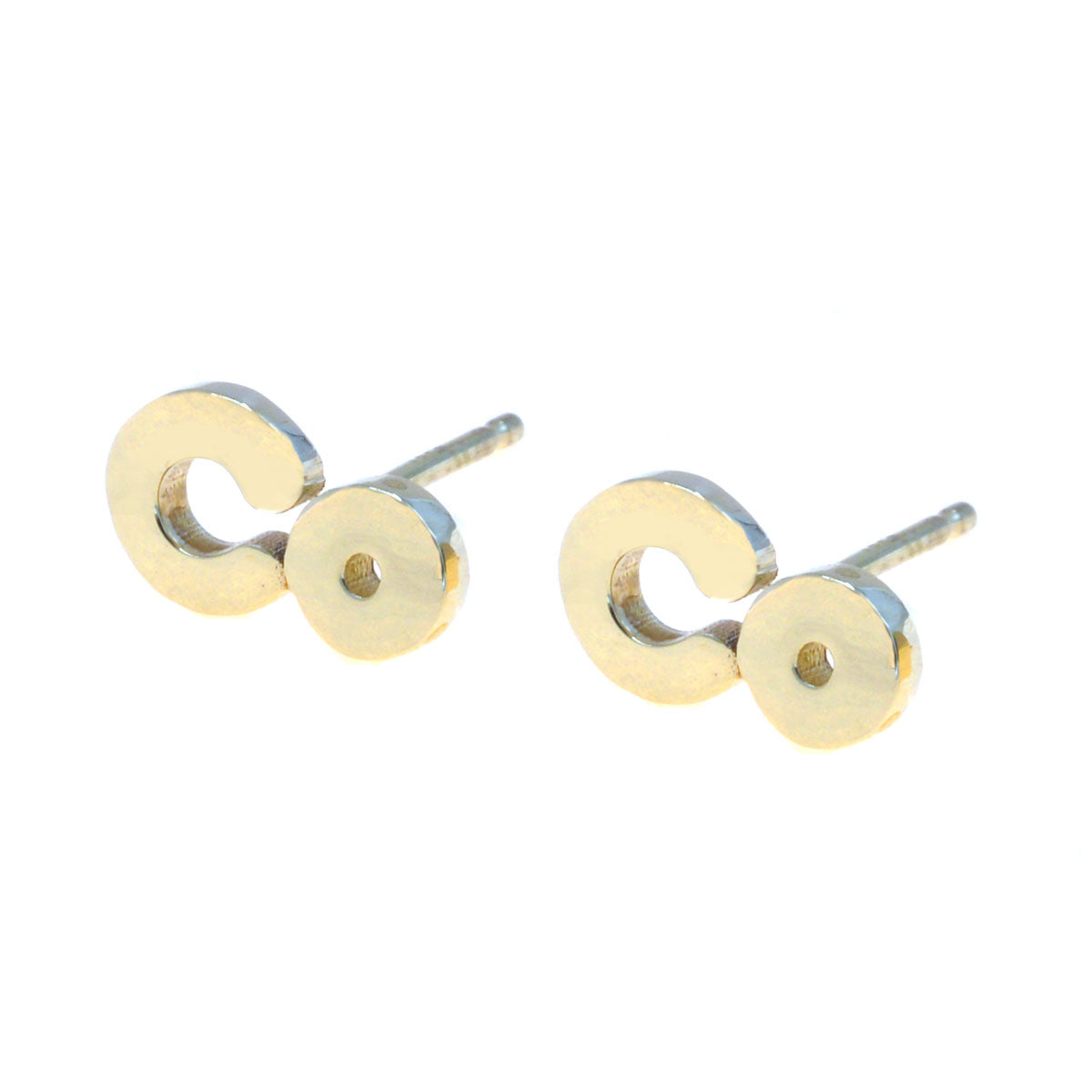 Gold Initial Stud Earrings Initial Earrings Name Letter 