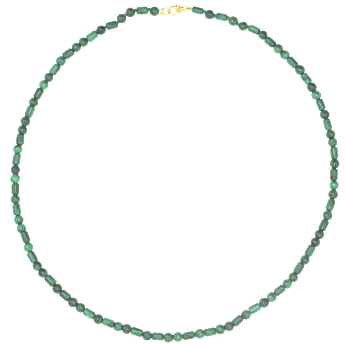 Beaded Mini Malachite Necklace - Ball Drop Style