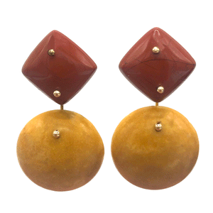 Mobile Earrings Red and Yellow Jasper