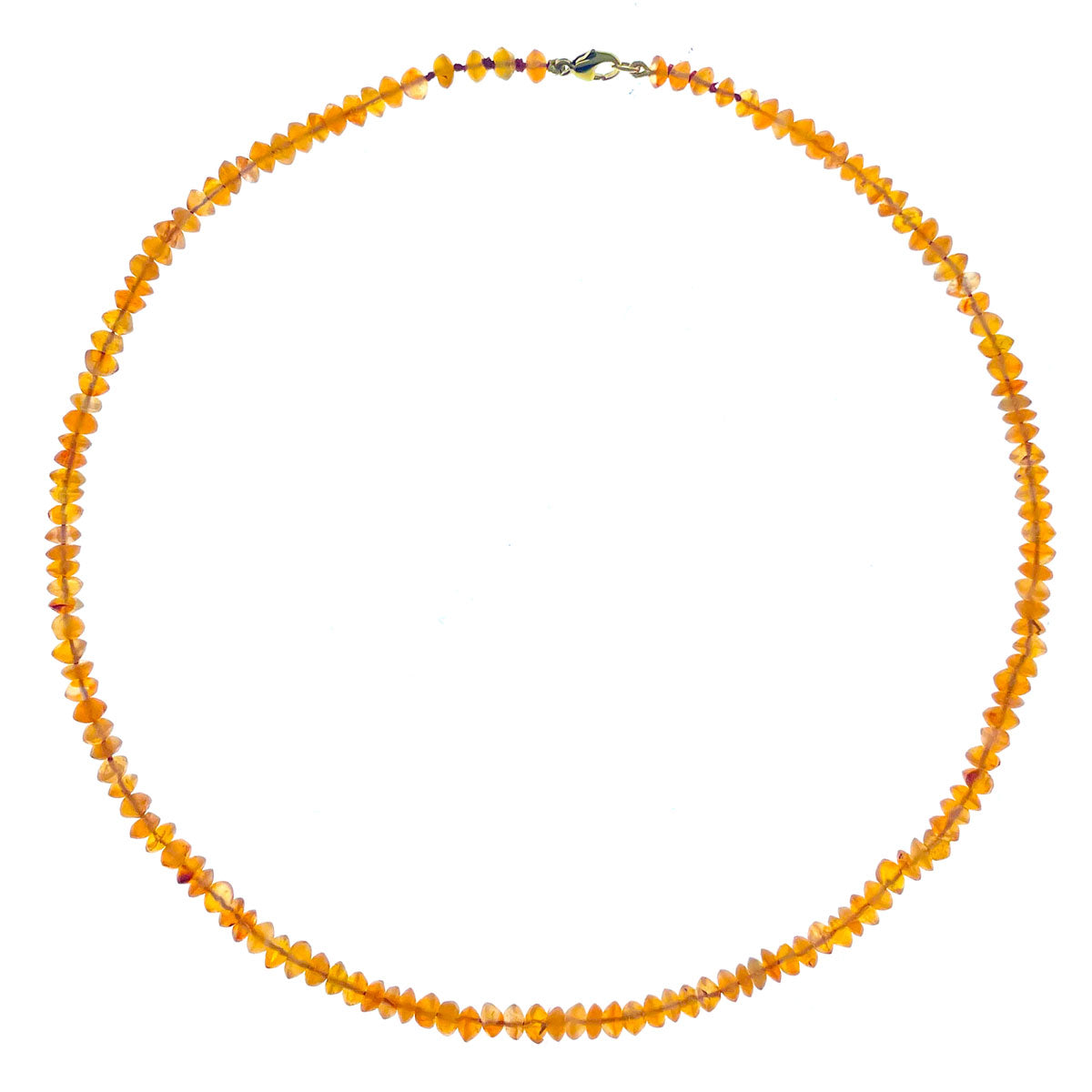 Beaded Mini Carnelian Necklace - Light Color